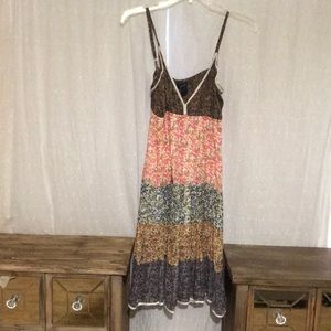 100% cotton floral layered boho free spirit dress